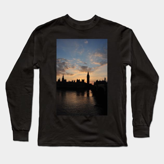 Big Ben - Houses of Parliament sunset Long Sleeve T-Shirt by MolinArte